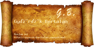 Györök Bertalan névjegykártya
